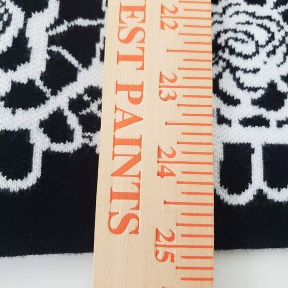 Karl Lagerfeld Floral Cardigan 3/4 Sleeves Knit Sweater Womens Size Medium - Picture 13 of 13